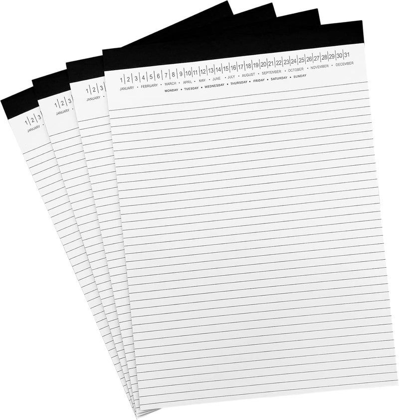 Uzant 4 Pack Legal Pads 8.5" x 11" Note Pads with Date on Top, 50 Sheets Lined Paper Writing Pads, Narrow Ruled White Notepad Notebook for Office Business School College Supplies - Image 5